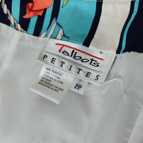 Talbots Silk Nautical Skirt - Picture 4 of 6